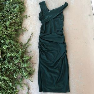 Diane Von Furstenberg Bentley Emerald Ruched Dress